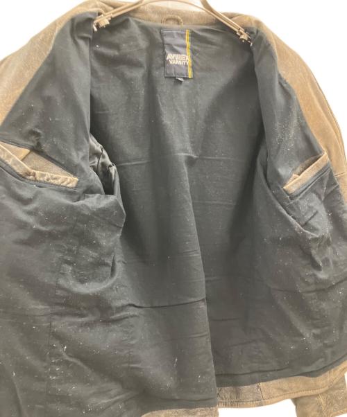 AVIREX（アヴィレックス）AVIREX (アヴィレックス) AVIREX　	NEW YORK CITY　レザーライダースジャケット ブラウン サイズ:Lの古着・服飾アイテム