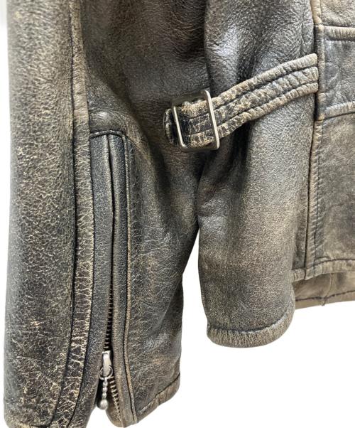 AVIREX（アヴィレックス）AVIREX (アヴィレックス) AVIREX　	NEW YORK CITY　レザーライダースジャケット ブラウン サイズ:Lの古着・服飾アイテム