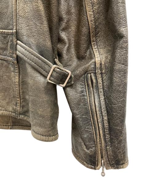 AVIREX（アヴィレックス）AVIREX (アヴィレックス) AVIREX　	NEW YORK CITY　レザーライダースジャケット ブラウン サイズ:Lの古着・服飾アイテム