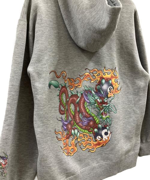 JNCO JEANS（ジェーエヌシーオー ジーンズ）JNCO JEANS (ジェーエヌシーオー ジーンズ) JNCO JEANS　プリントパーカー グレー サイズ:Mの古着・服飾アイテム