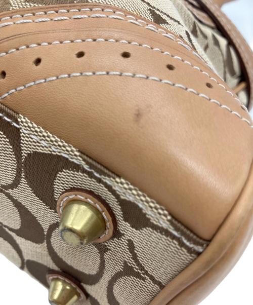 COACH（コーチ）COACH (コーチ) COACH  シグネチャー ハンドバッグ ブラウン×ベージュの古着・服飾アイテム