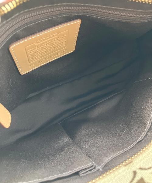 COACH（コーチ）COACH (コーチ) COACH  シグネチャー ハンドバッグ ブラウン×ベージュの古着・服飾アイテム