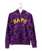 A BATHING APEアベイシングエイプ）の古着「A BATHING APE　ジップパーカー」｜パープル