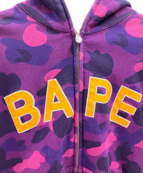 A BATHING APE（アベイシングエイプ）A BATHING APE (アベイシングエイプ) A BATHING APE　ジップパーカー パープル サイズ:Mの古着・服飾アイテム