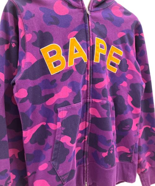 A BATHING APE（アベイシングエイプ）A BATHING APE (アベイシングエイプ) A BATHING APE　ジップパーカー パープル サイズ:Mの古着・服飾アイテム