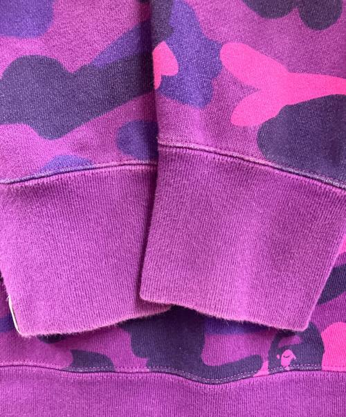 A BATHING APE（アベイシングエイプ）A BATHING APE (アベイシングエイプ) A BATHING APE　ジップパーカー パープル サイズ:Mの古着・服飾アイテム