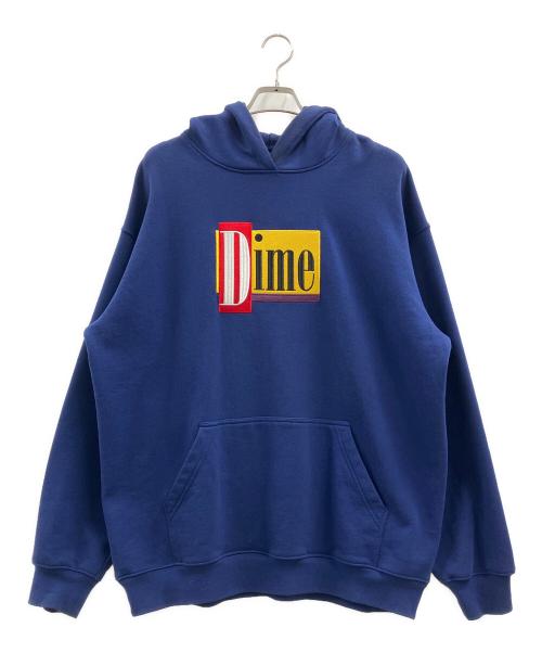 Dime（ダイム）Dime (ダイム) ロゴプルオーバーパーカー ブルー サイズ:XLの古着・服飾アイテム