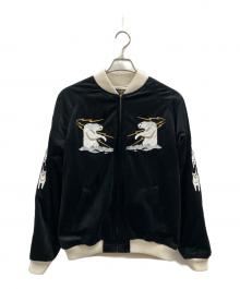 HOUSTON（ヒューストン）の古着「HOUSTON　スカジャン」｜ブラック