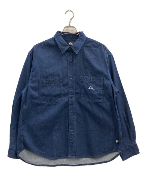 Quiksilver（クイックシルバー）Quiksilver (クイックシルバー) デニムシャツ インディゴ サイズ:Lの古着・服飾アイテム