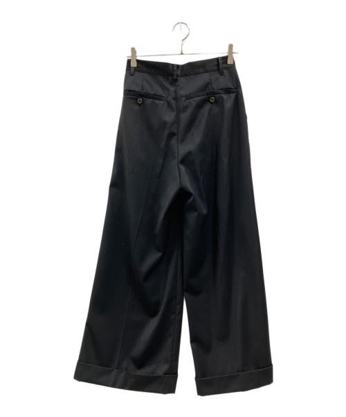 CAMPHOR WOOD（カンファーウッド）CAMPHOR WOOD (カンファーウッド) 2tuck wide baggy slacks ブラック サイズ:Sの古着・服飾アイテム