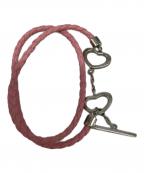 Salvatore Ferragamoサルヴァトーレ フェラガモ）の古着「Salvatore Ferragamo　ブレスレット」｜ピンク×シルバー