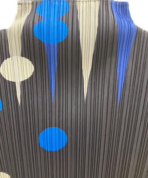 PLEATS PLEASE（プリーツプリーズ）PLEATS PLEASE (プリーツプリーズ) PLEATS PLEASE　プリーツカットソー ネイビー×ブルー サイズ:3の古着・服飾アイテム