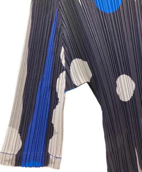PLEATS PLEASE（プリーツプリーズ）PLEATS PLEASE (プリーツプリーズ) PLEATS PLEASE　プリーツカットソー ネイビー×ブルー サイズ:3の古着・服飾アイテム