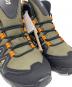 中古・古着 SALOMON (サロモン) SALOMON　トレッキングシューズ オリーブ×ブラック サイズ:26ｃｍ：8000円