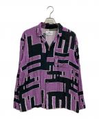 WAXMAN BROTHERSワックスマンブラザーズ）の古着「WAXMAN BROTHERS　長袖シャツ」｜パープル×ブラック