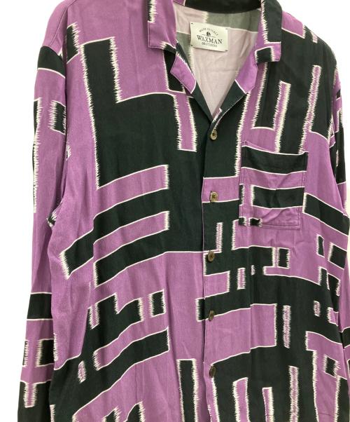 WAXMAN BROTHERS（ワックスマンブラザーズ）WAXMAN BROTHERS (ワックスマンブラザーズ) WAXMAN BROTHERS　長袖シャツ パープル×ブラック サイズ:Mの古着・服飾アイテム