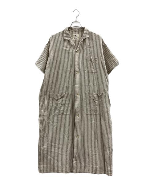 Snow peak（スノーピーク）Snow peak (スノーピーク) snow peak　半袖ワンピース ベージュ サイズ:Lの古着・服飾アイテム