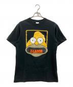 X-LARGE×シンプソンズエクストララージ×シンプソンズ）の古着「半袖カットソー」｜ブラック