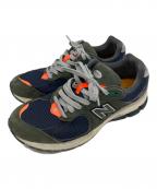 NEW BALANCEニューバランス）の古着「NEW BALANCE　ローカットスニーカー」｜カーキ×ブルー×グレー