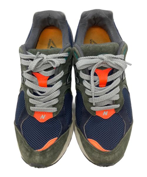 NEW BALANCE（ニューバランス）NEW BALANCE (ニューバランス) NEW BALANCE　ローカットスニーカー カーキ×ブルー×グレー サイズ:26.5cmの古着・服飾アイテム