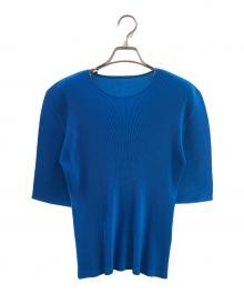 PLEATS PLEASE（プリーツプリーズ）の古着「プリーツカットソー」｜ブルー