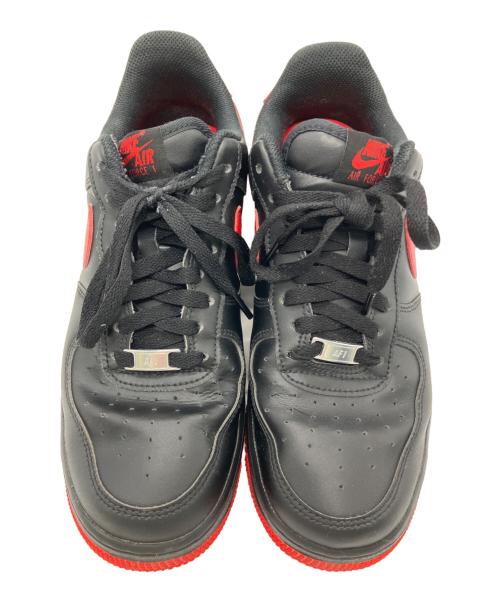 NIKE（ナイキ）NIKE (ナイキ) NIKE　AIR FORCE1　ローカットスニーカー ブラック×レッド サイズ:27ｃｍの古着・服飾アイテム