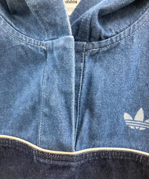 adidas（アディダス）adidas (アディダス) デニムフーディー インディゴ サイズ:Lの古着・服飾アイテム