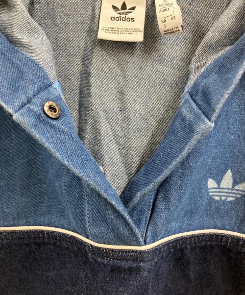 adidas（アディダス）adidas (アディダス) デニムフーディー インディゴ サイズ:Lの古着・服飾アイテム