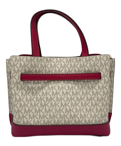 MICHAEL KORS（マイケル・コース）MICHAEL KORS (マイケル・コース) MICHAEL KORS　2WAYバッグ ショッキングピンク×ホワイトの古着・服飾アイテム