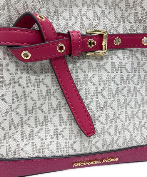MICHAEL KORS（マイケル・コース）MICHAEL KORS (マイケル・コース) MICHAEL KORS　2WAYバッグ ショッキングピンク×ホワイトの古着・服飾アイテム