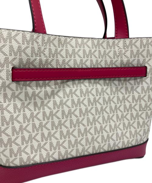 MICHAEL KORS（マイケル・コース）MICHAEL KORS (マイケル・コース) MICHAEL KORS　2WAYバッグ ショッキングピンク×ホワイトの古着・服飾アイテム