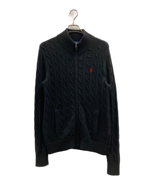 POLO RALPH LAUREN（ポロ・ラルフローレン）POLO RALPH LAUREN (ポロ・ラルフローレン) ドライバーズニット ブラック サイズ:Sの古着・服飾アイテム