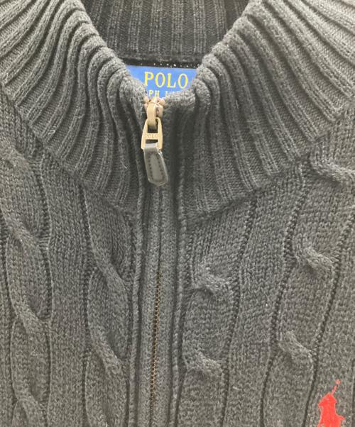 POLO RALPH LAUREN（ポロ・ラルフローレン）POLO RALPH LAUREN (ポロ・ラルフローレン) ドライバーズニット ブラック サイズ:Sの古着・服飾アイテム
