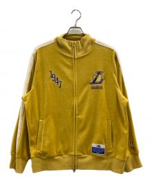 WIND AND SEA（ウィンダンシー）の古着「LAKERS VELOUR JACKET」｜イエロー