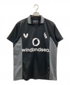 WIND AND SEAウィンダンシー）の古着「サッカーシャツ」｜ブラック