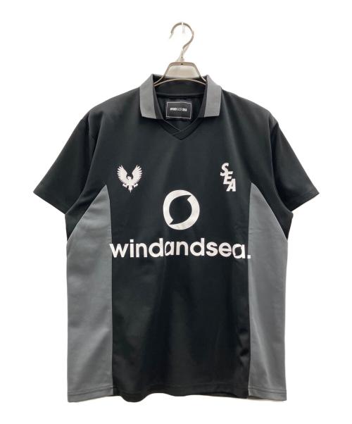 WIND AND SEA（ウィンダンシー）WIND AND SEA (ウィンダンシー) サッカーシャツ ブラック サイズ:Lの古着・服飾アイテム