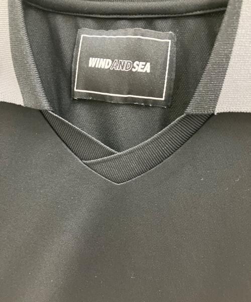 WIND AND SEA（ウィンダンシー）WIND AND SEA (ウィンダンシー) サッカーシャツ ブラック サイズ:Lの古着・服飾アイテム