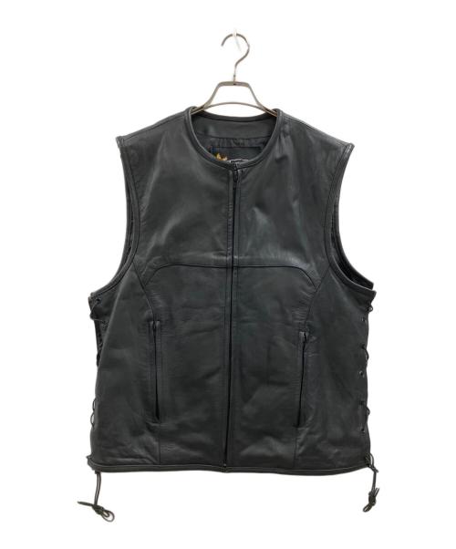 Xelement（エックスエレメント）XELEMENT (エックスエレメント) ノースリーブレザー ブラック サイズ:Mの古着・服飾アイテム