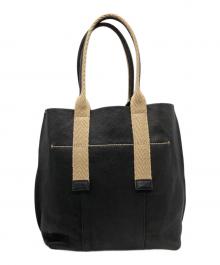 genten（ゲンテン）の古着「genten　トートバッグ」｜ブラック×ベージュ