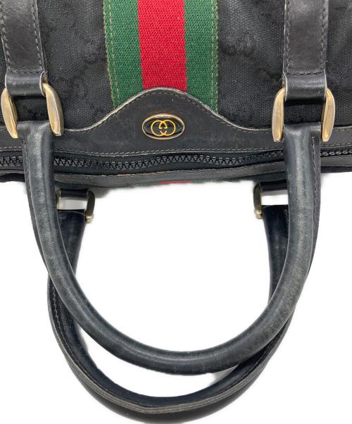 GUCCI（グッチ）GUCCI (グッチ) GUCCI　OLD GUCCI　ミニボストンバッグ ブラックの古着・服飾アイテム