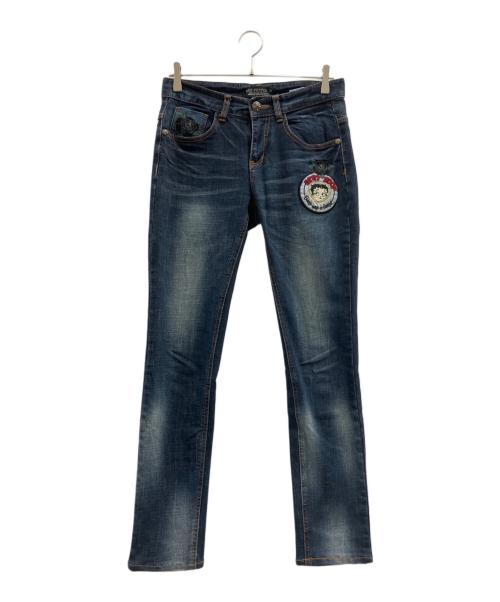 RED PEPPER（レッドペッパ）RED PEPPER (レッドペッパ) BETTY BOOP (ベティー・ブープ) デニムパンツ インディゴ サイズ:28の古着・服飾アイテム