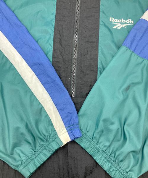 REEBOK（リーボック）REEBOK (リーボック) アノラックジャケット グリーン×ブルー サイズ:XLの古着・服飾アイテム