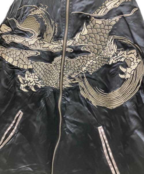 絡繰魂（カラクリタマシイ）絡繰魂 (カラクリタマシイ) リバーシブルスカジャン ブラック サイズ:XXLの古着・服飾アイテム
