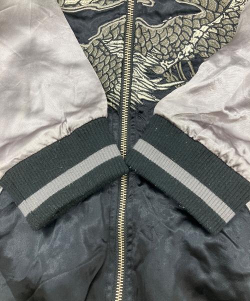 絡繰魂（カラクリタマシイ）絡繰魂 (カラクリタマシイ) リバーシブルスカジャン ブラック サイズ:XXLの古着・服飾アイテム