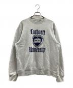 CarHarttカーハート）の古着「SCHOOL SWEATSHIRTS」｜ライトグレー