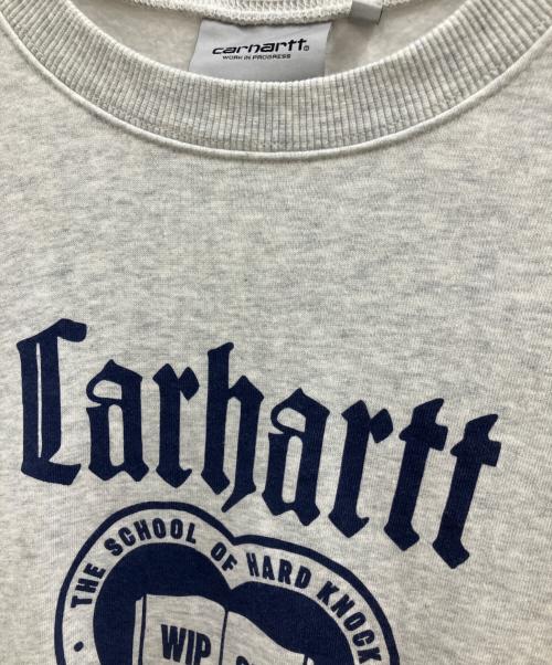 CarHartt（カーハート）CarHartt (カーハート) SCHOOL SWEATSHIRTS ライトグレー サイズ:Lの古着・服飾アイテム