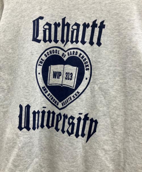 CarHartt（カーハート）CarHartt (カーハート) SCHOOL SWEATSHIRTS ライトグレー サイズ:Lの古着・服飾アイテム