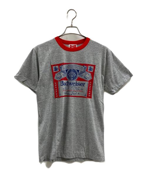 BUDWEISER（バドワイザー）BUDWEISER (バドワイザー) BUDWEISER　半袖カットソー グレー×レッド サイズ:不明の古着・服飾アイテム