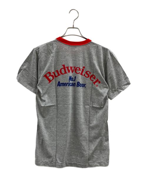 BUDWEISER（バドワイザー）BUDWEISER (バドワイザー) BUDWEISER　半袖カットソー グレー×レッド サイズ:不明の古着・服飾アイテム
