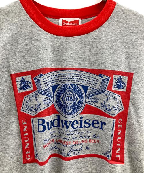 BUDWEISER（バドワイザー）BUDWEISER (バドワイザー) BUDWEISER　半袖カットソー グレー×レッド サイズ:不明の古着・服飾アイテム